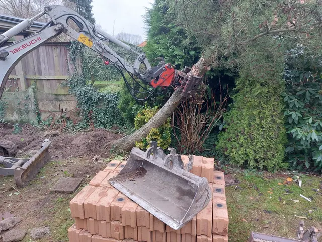 Tuin tijdens de voorbereiding